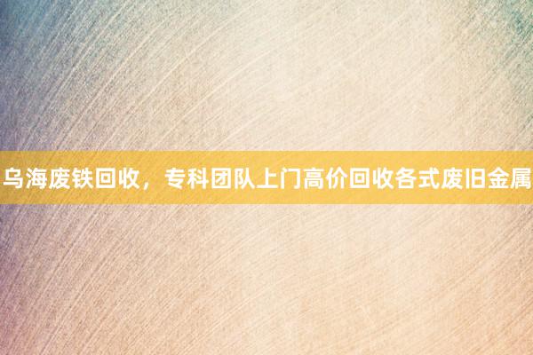 乌海废铁回收，专科团队上门高价回收各式废旧金属
